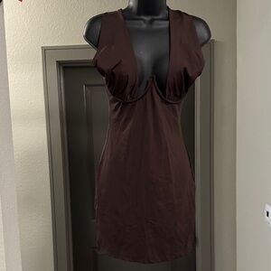 SHEIN Brown Mini Dress